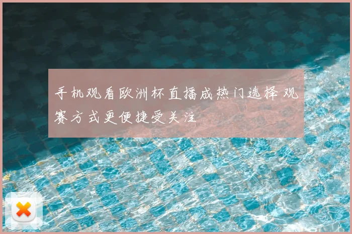 手机观看欧洲杯直播成热门选择 观赛方式更便捷受关注